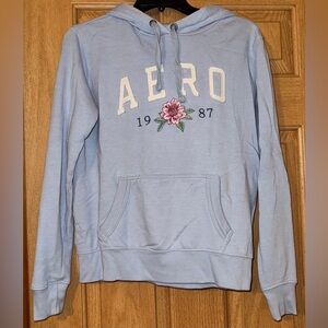 Aeropostale Blue Oversized Long Sleeve Hoodie